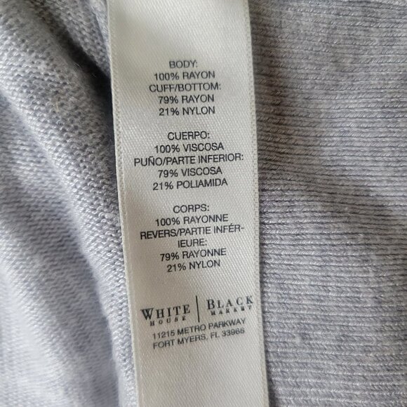 White House Black Market Boatneck Floral Sweater Size Small - Picture 5 of 6